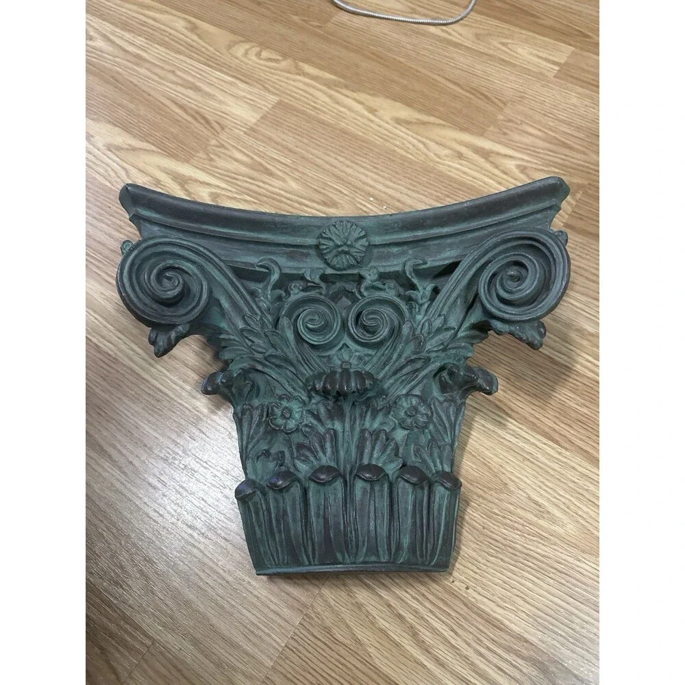 Universal Statuary Corinthian Wall Plaque Shelf Gothic Decor  Faux Bronze